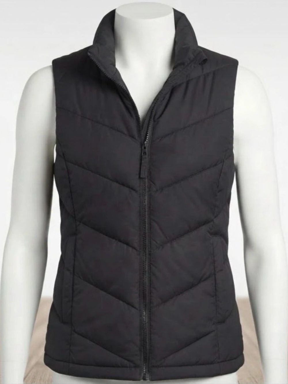 Cole Haan Black Quilted Hooded Puffer Vest